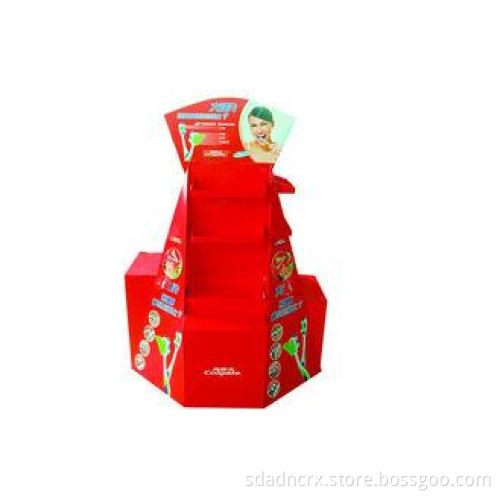 Recycled Four Layers Cardboard Counter Display Four Sides W